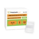 White Block Reclosable Bags - 3" x 5" 2 Mil - 1000 Bags/Box