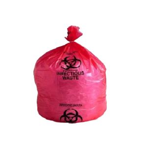 Biohazard Red Infectious Waste Liners Bags - 7 - 10 Gallon Capacity and Bilingual - 24
