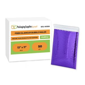 Glamour Bubble Mailers - Metallic Purple - 13.75