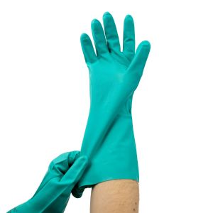Chemical Resistant Green Nitrile Gloves - 2X-Large - 12 Pairs