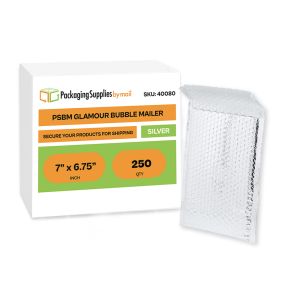Glamour Bubble Mailers - Metallic Silver - 7