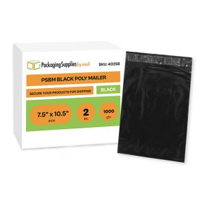 Black Poly Mailer - 7.5
