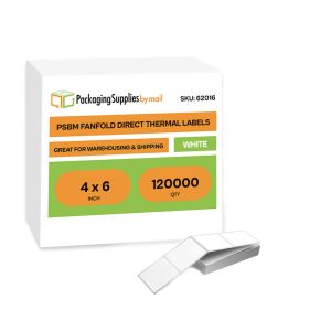 Fanfold Direct Thermal Labels 120000 Qty