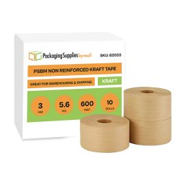 Non Reinforced Kraft Paper Tape 10 Qty 5.6 Mil