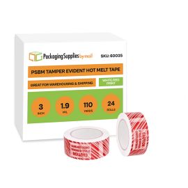 Red Tamper Evident Hot Melt Tape 24 Qty