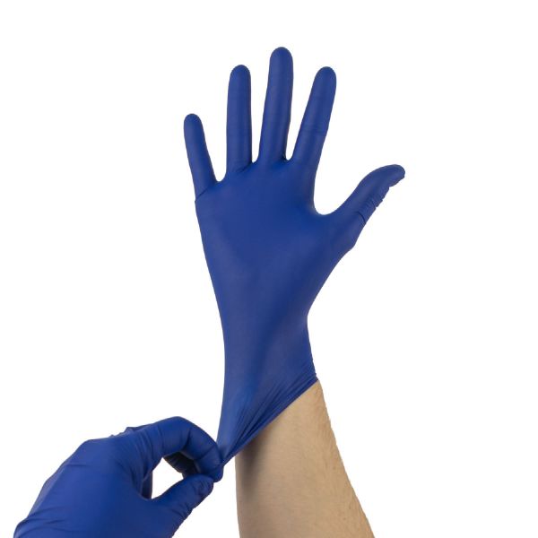 Blue Metal Detectable Nitrile Gloves
