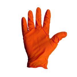 Orange Nitrile Industrial Gloves