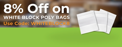 White Block Poly Bag!